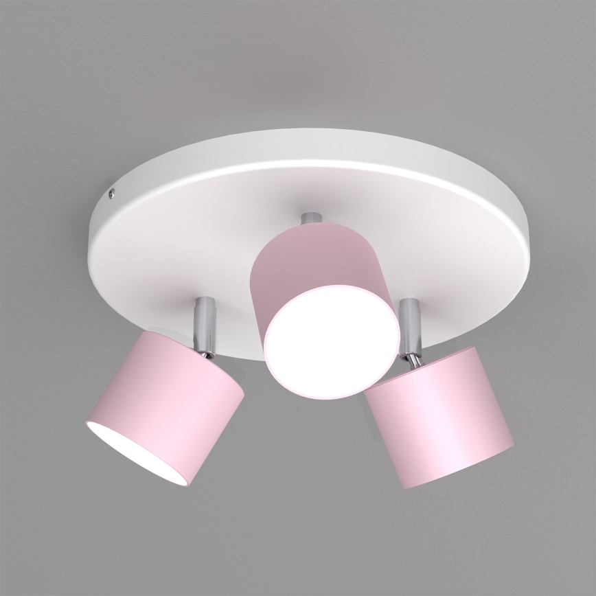 Loftlampe DIXIE 3xGX53/11W/230V pink