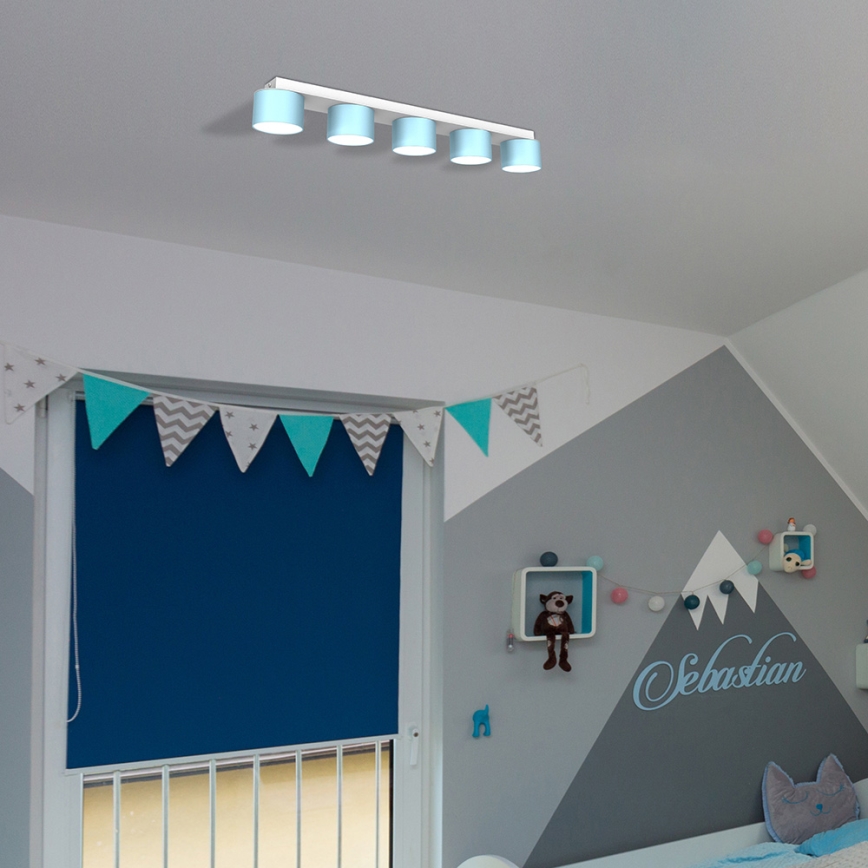 Loftlampe DIXIE 5xGX53/11W/230V blå