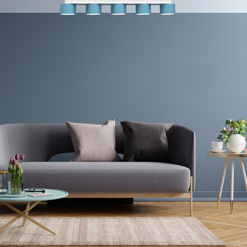 Loftlampe DIXIE 5xGX53/11W/230V blå