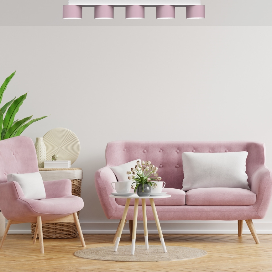 Loftlampe DIXIE 5xGX53/11W/230V pink
