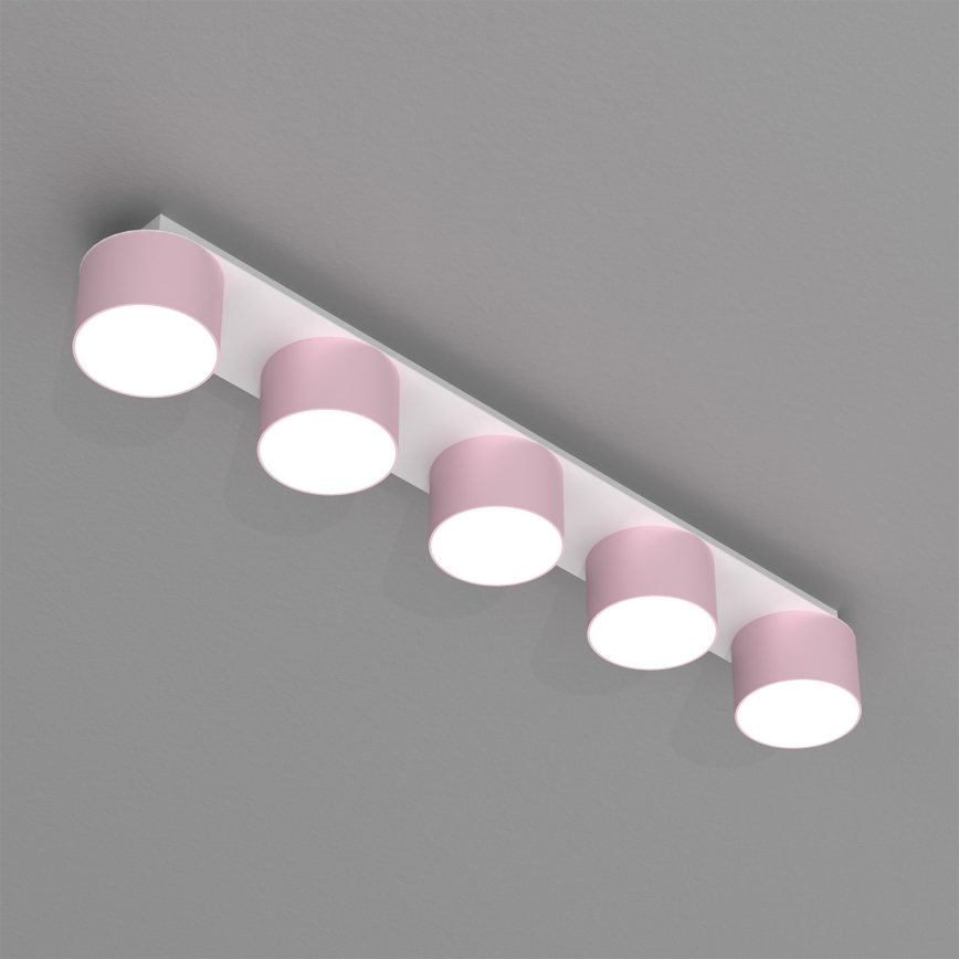 Loftlampe DIXIE 5xGX53/11W/230V pink
