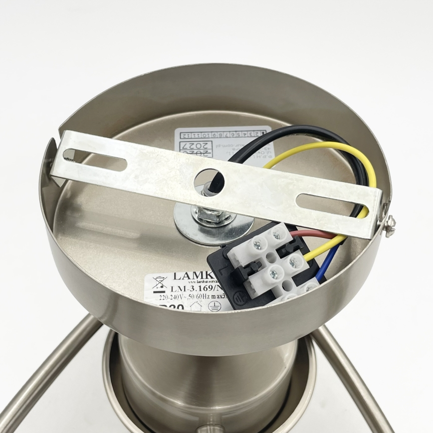 Loftlampe DONNA 3xE27/60W/230V nikkel