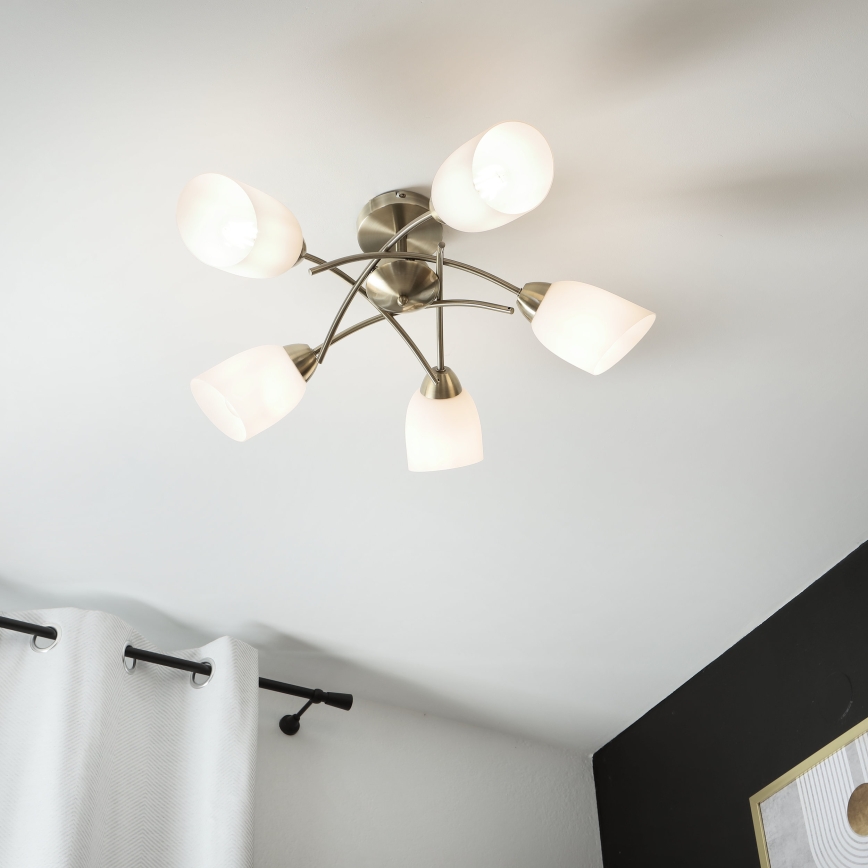 Loftlampe DONNA 5xE27/60W/230V patina