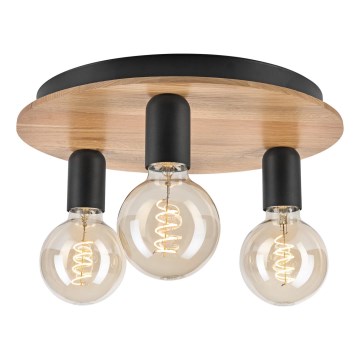 Loftlampe DUSTY 3xE27/15W/230V diameter 34 cm eg/sort