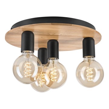 Loftlampe DUSTY 4xE27/15W/230V diameter 34 cm eg/sort