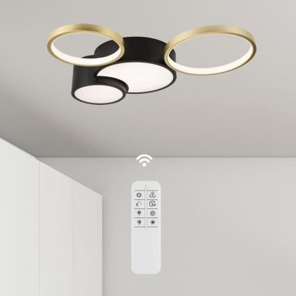 Loftlampe dæmpbar ALIZEE LED/30W/230V 3000-6500K sort/guldfarvet
