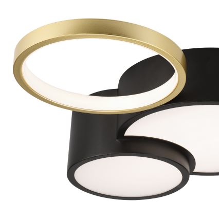 Loftlampe dæmpbar ALIZEE LED/30W/230V 3000-6500K sort/guldfarvet