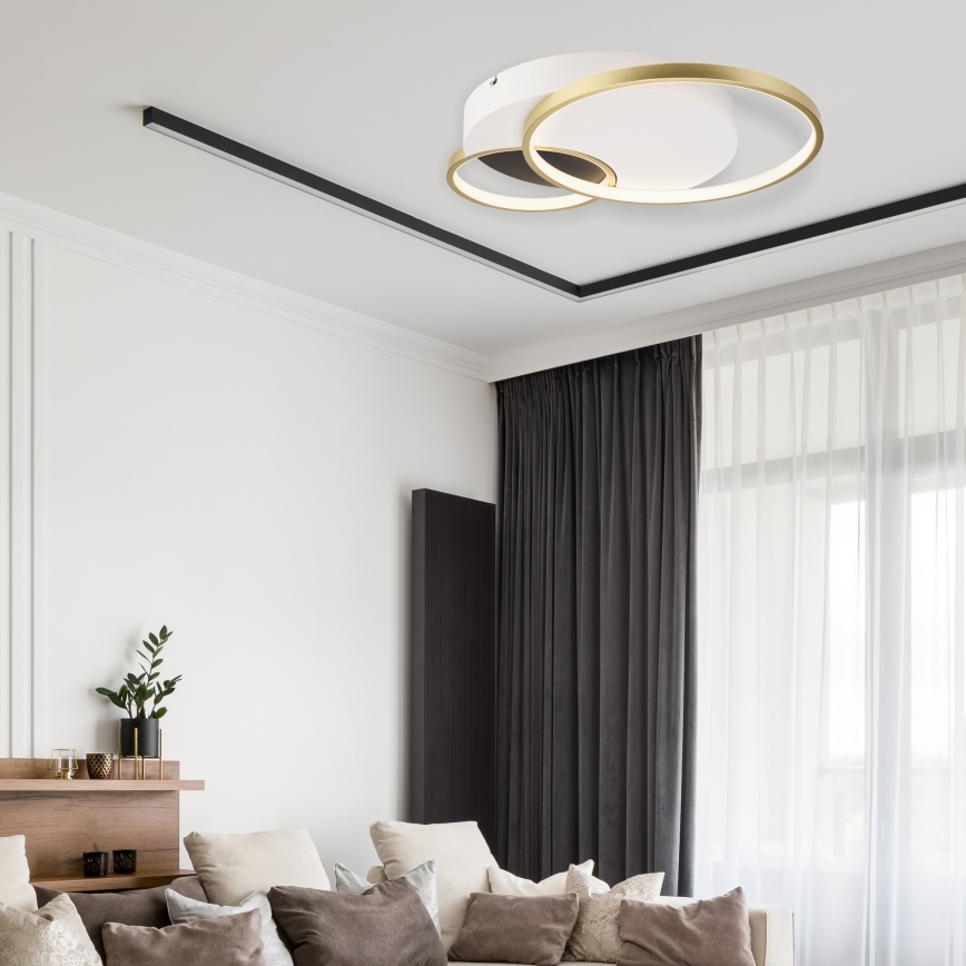 Loftlampe dæmpbar BENITO LED/31W/230V 3000-6500K hvid/guldfarvet