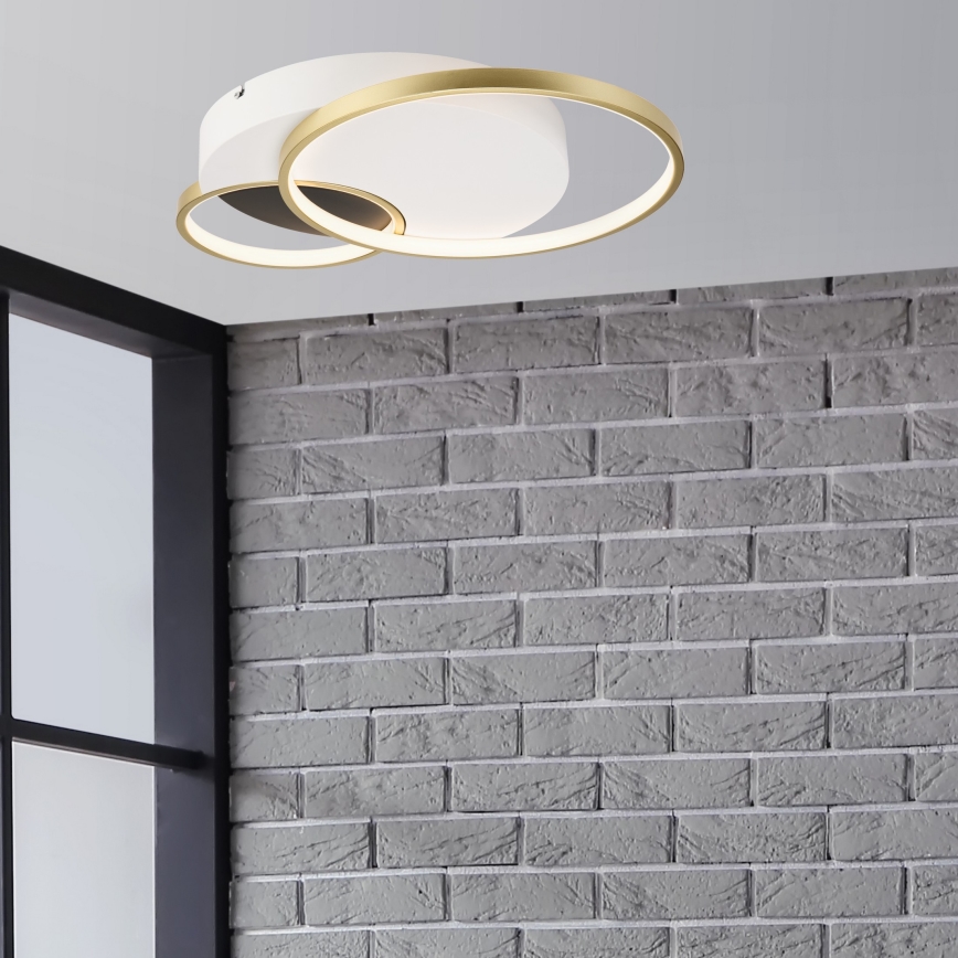 Loftlampe dæmpbar BENITO LED/31W/230V 3000-6500K hvid/guldfarvet