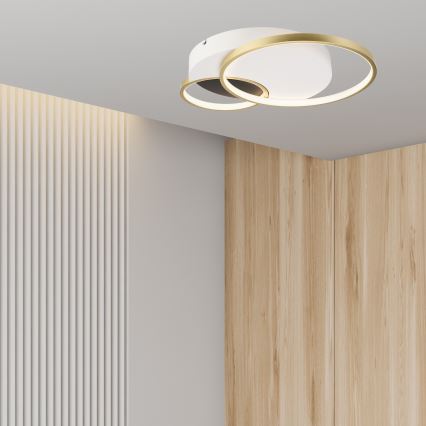 Loftlampe dæmpbar BENITO LED/31W/230V 3000-6500K hvid/guldfarvet