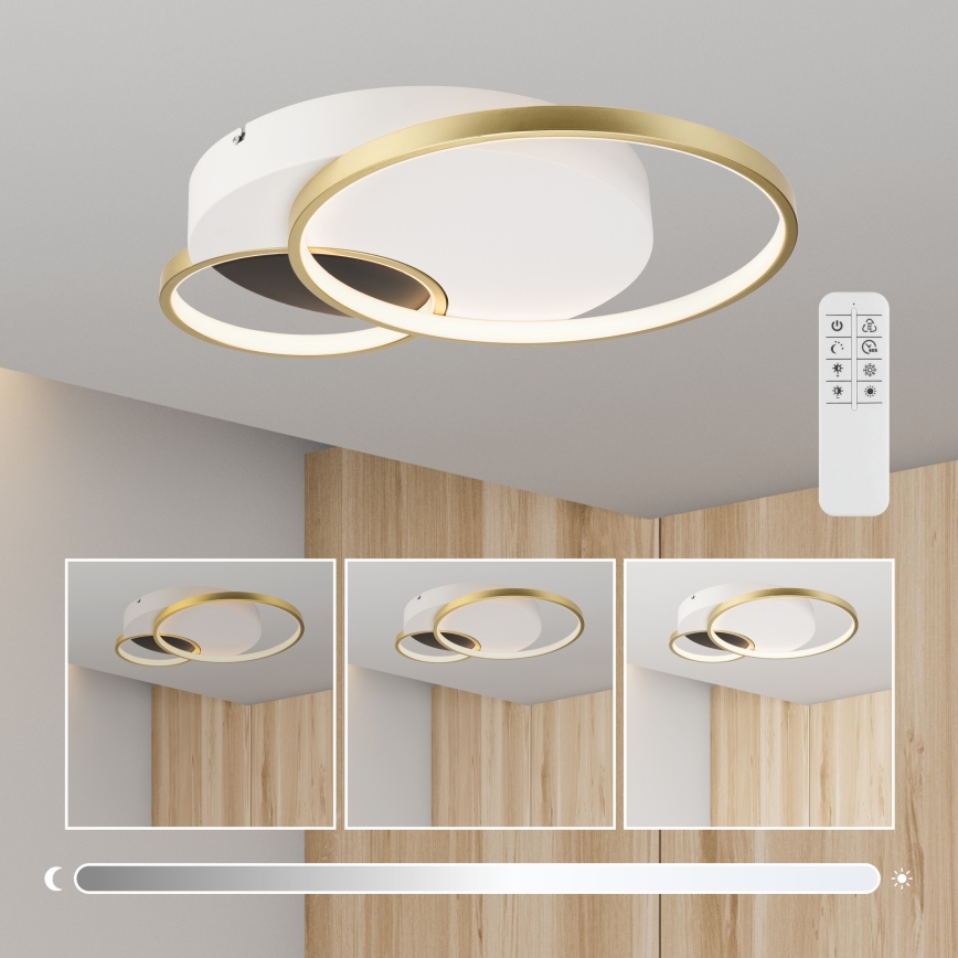 Loftlampe dæmpbar BENITO LED/31W/230V 3000-6500K hvid/guldfarvet