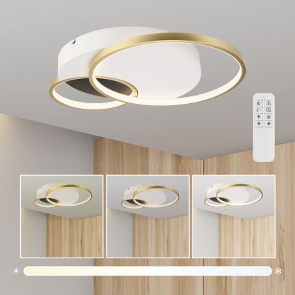 Loftlampe dæmpbar BENITO LED/31W/230V 3000-6500K hvid/guldfarvet