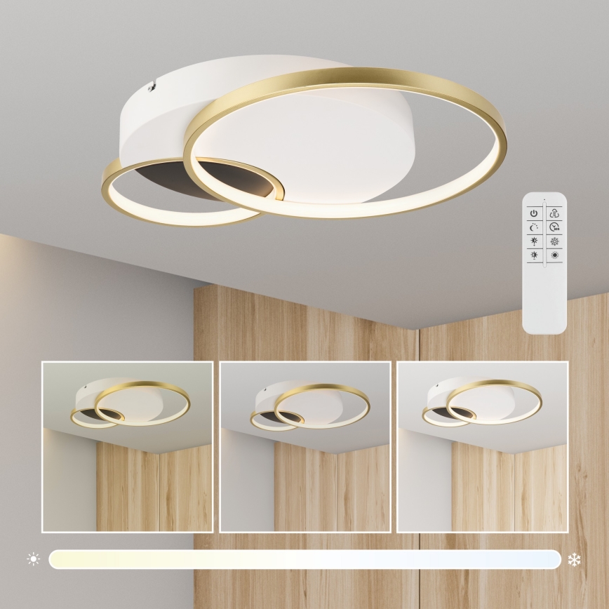 Loftlampe dæmpbar BENITO LED/31W/230V 3000-6500K hvid/guldfarvet