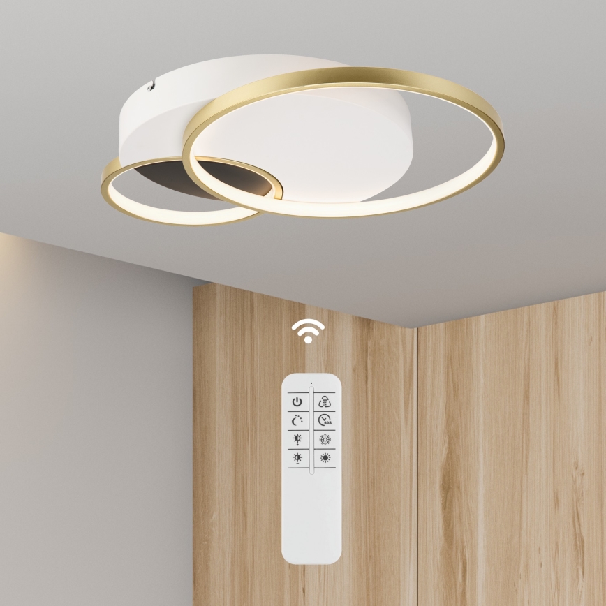 Loftlampe dæmpbar BENITO LED/31W/230V 3000-6500K hvid/guldfarvet