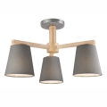 Loftlampe ELLIE 3xE27/60W/230V grå/bøg