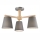 Loftlampe ELLIE 3xE27/60W/230V grå/bøg