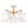 Loftlampe ELLIE 5xE27/60W/230V hvid/bøg