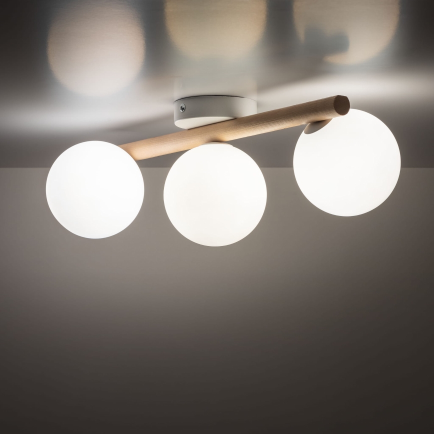 Loftlampe ELYON 3xG9/40W/230V fyrretræ