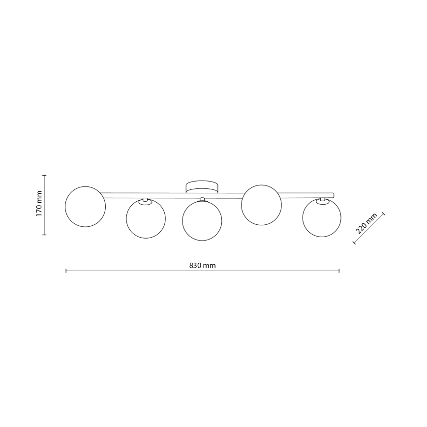 Loftlampe ELYON 5xG9/40W/230V hvid/fyr