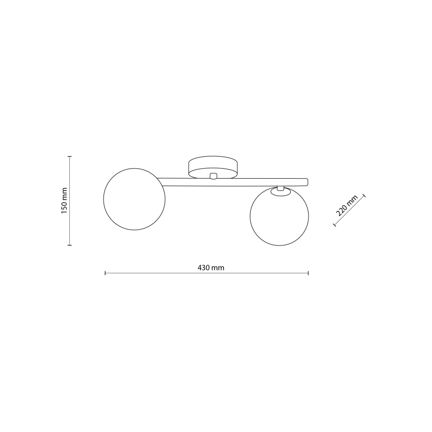 Loftlampe ELYON 5xG9/40W/230V sort/hvid