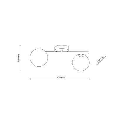 Loftlampe ELYON 5xG9/40W/230V sort