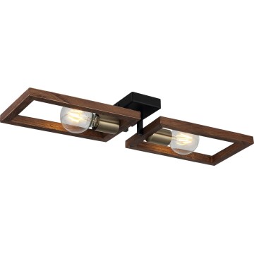 Loftlampe ERA 2xE27/40W/230V brun