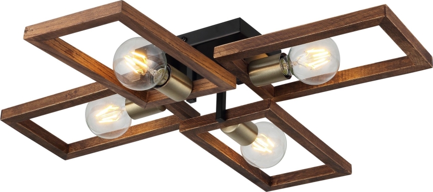 Loftlampe ERA 4xE27/40W/230V brun