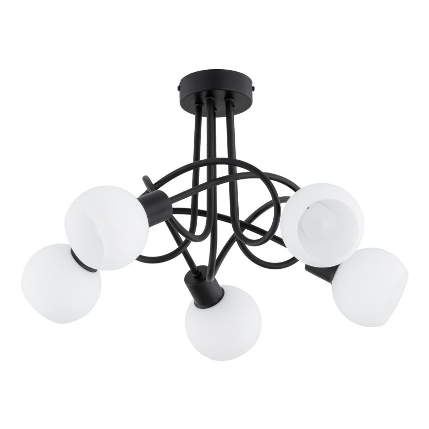 Loftlampe ERYKA 5xE14/10W/230V sort