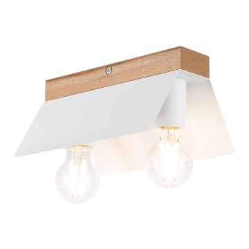 Loftlampe ESME 2xE27/15W/230V hvid/eg