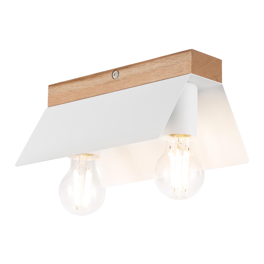 Loftlampe ESME 2xE27/15W/230V hvid/eg