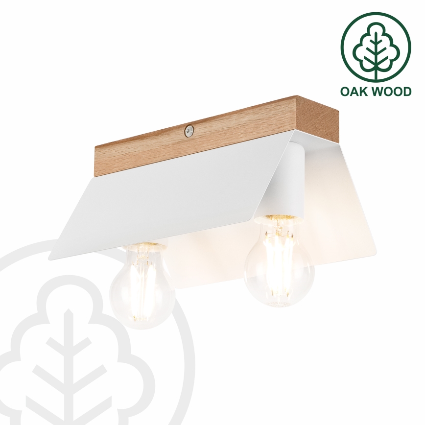 Loftlampe ESME 2xE27/15W/230V hvid/eg