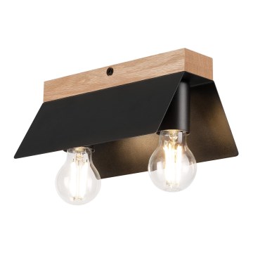Loftlampe ESME 2xE27/15W/230V sort/eg