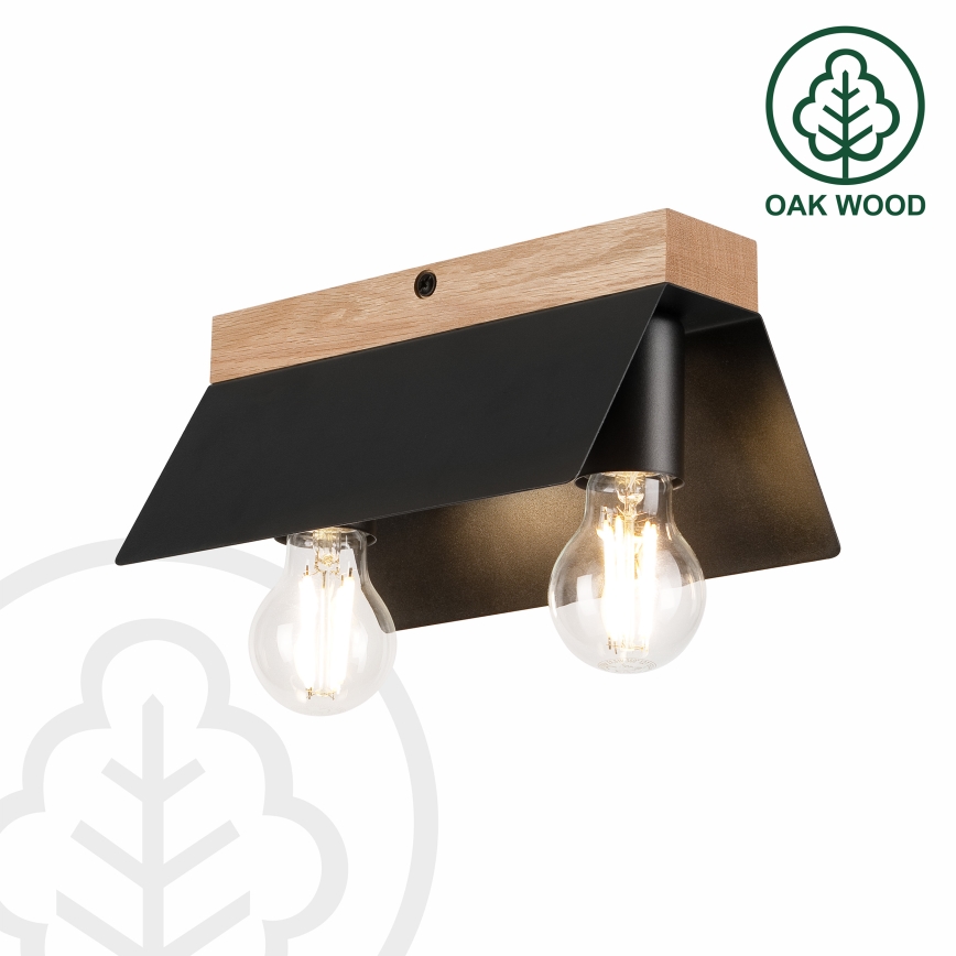 Loftlampe ESME 2xE27/15W/230V sort/eg