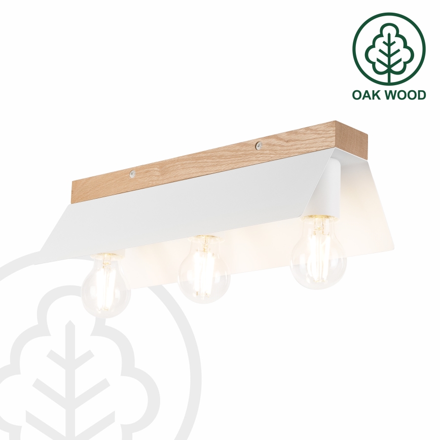 Loftlampe ESME 3xE27/15W/230V hvid/eg