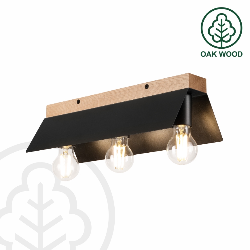 Loftlampe ESME 3xE27/15W/230V sort/eg