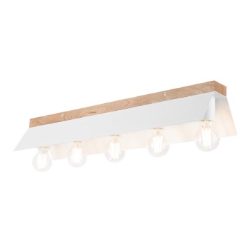 Loftlampe ESME 5xE27/15W/230V hvid/eg