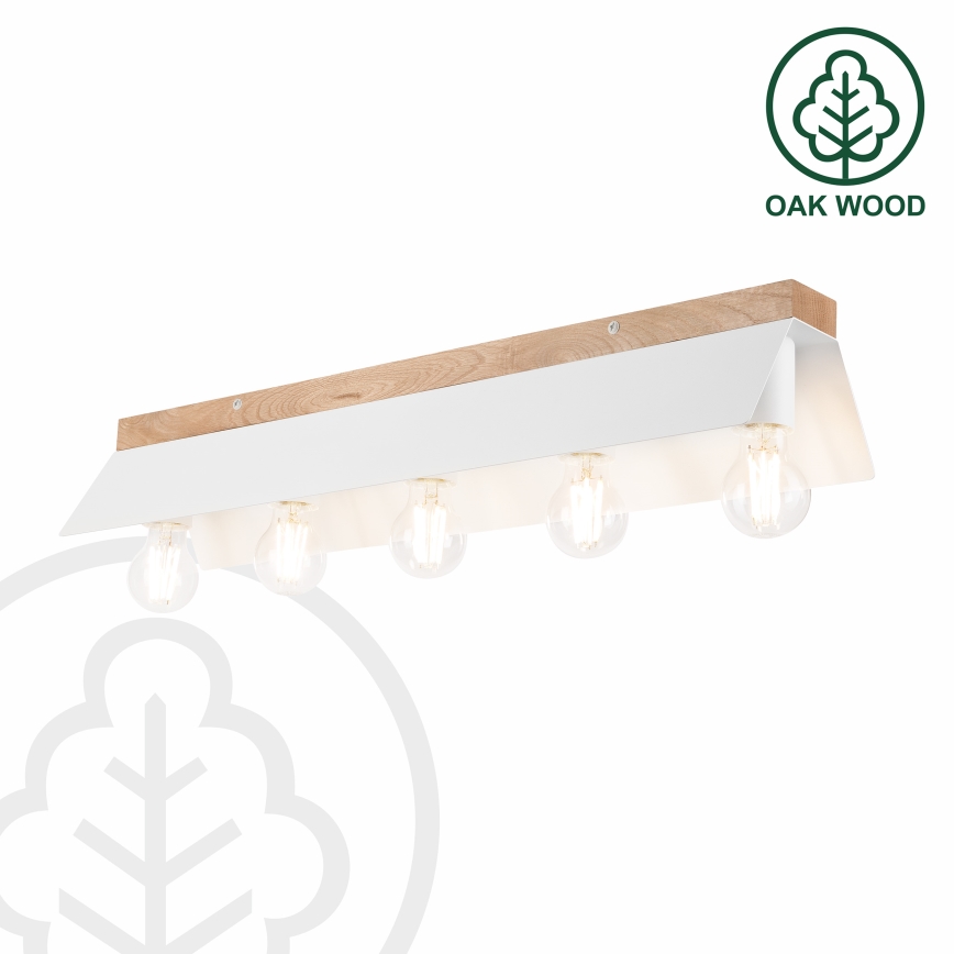 Loftlampe ESME 5xE27/15W/230V hvid/eg