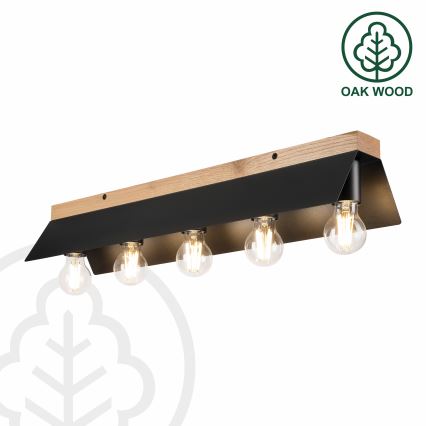 Loftlampe ESME 5xE27/15W/230V sort/eg