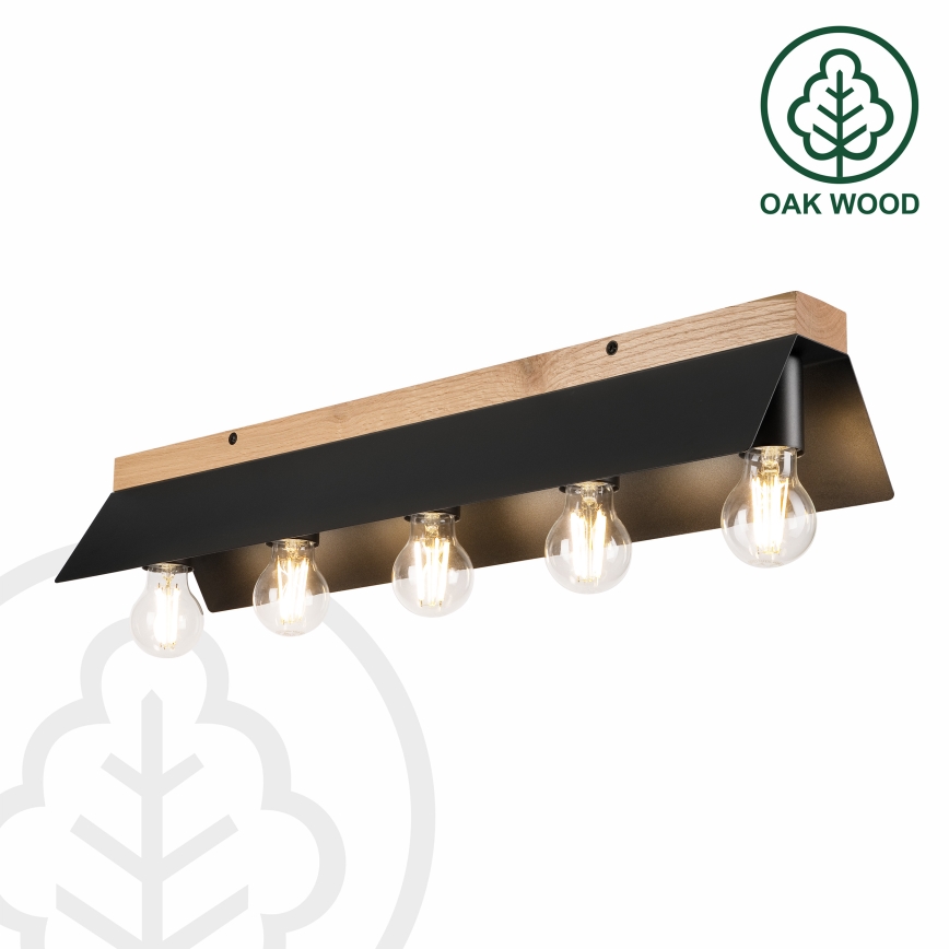 Loftlampe ESME 5xE27/15W/230V sort/eg