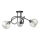 Loftlampe EVIE 3xE27/60W/230V sort/transparent