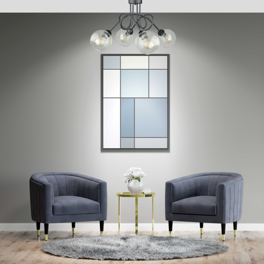 Loftlampe EVIE 4xE27/60W/230V antracit/transparent