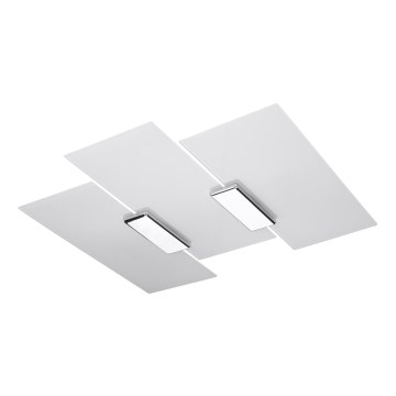 Loftlampe FABIANO 3xE27/60W/230V hvid/skinnende krom
