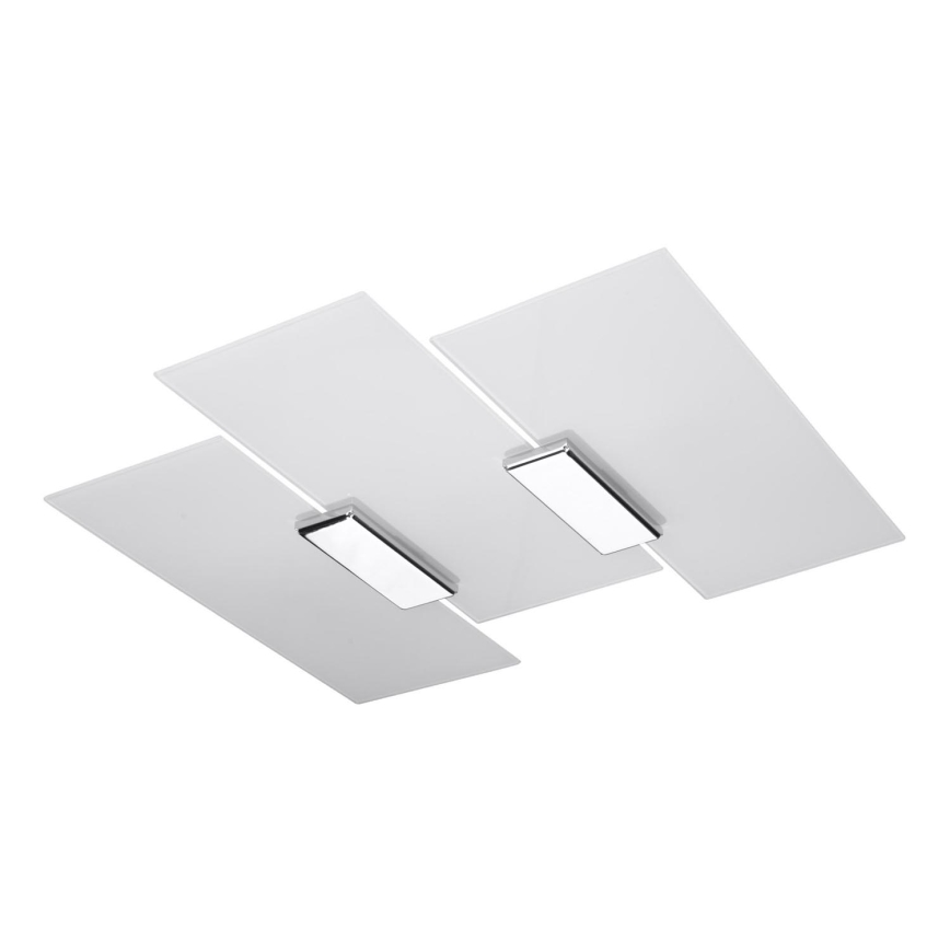 Loftlampe FABIANO 3xE27/60W/230V hvid/skinnende krom