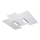 Loftlampe FABIANO 3xE27/60W/230V hvid/skinnende krom