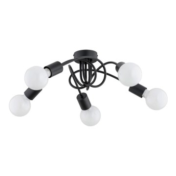 Loftlampe FARTA 5xE27/60W/230V sort
