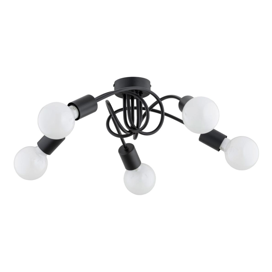 Loftlampe FARTA 5xE27/60W/230V sort