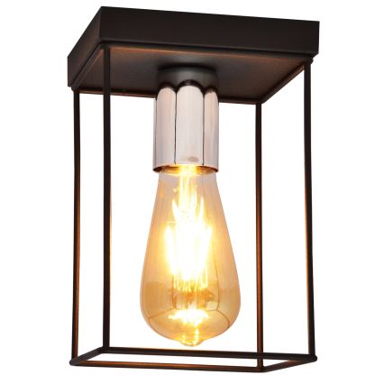 Loftlampe FINN 1xE27/15W/230V sort/skinnende krom