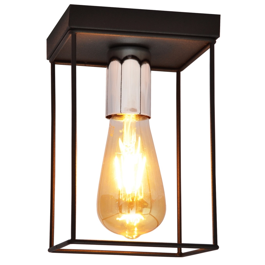 Loftlampe FINN 1xE27/15W/230V sort/skinnende krom