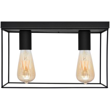 Loftlampe FINN 2xE27/15W/230V sort