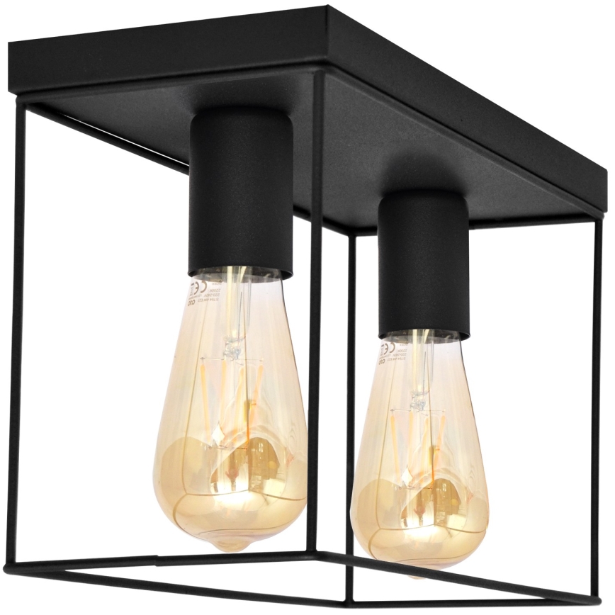 Loftlampe FINN 2xE27/15W/230V sort